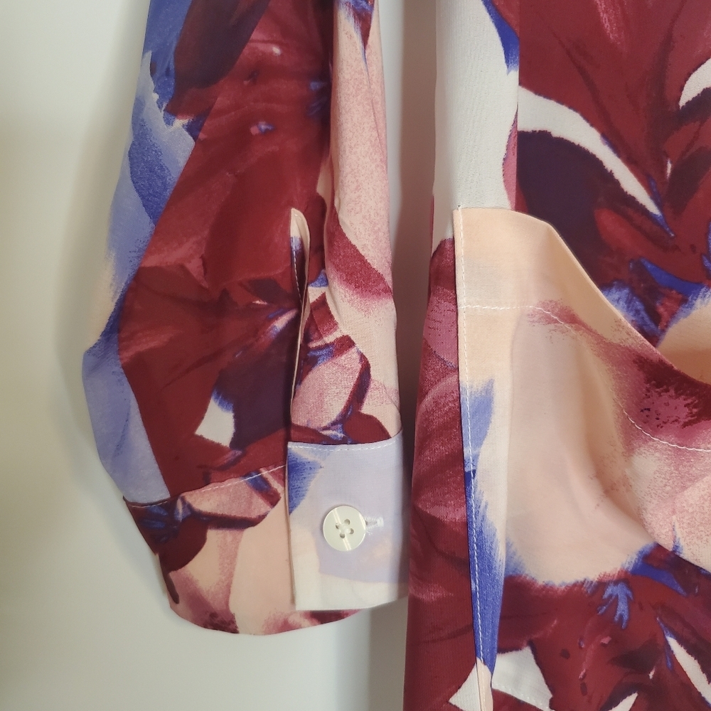 G.I.L.I. Size XXS Petite open front feminine floral maxi kimono duster - Picture 10 of 12